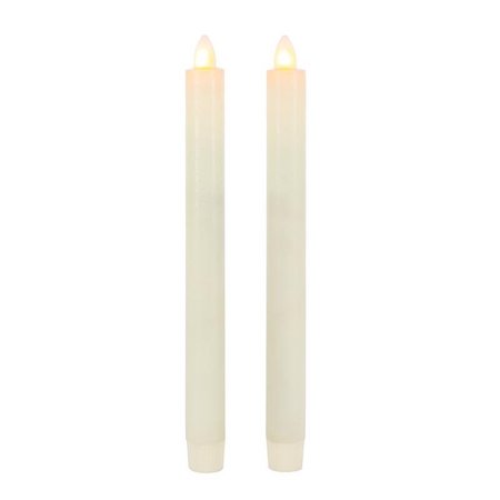 L & L Gerson LED Bisque Aurora Flame Taper Candles Indoor Christmas Decor 44613